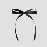 Olivia Mini Grosgrain Bow in black on a white background