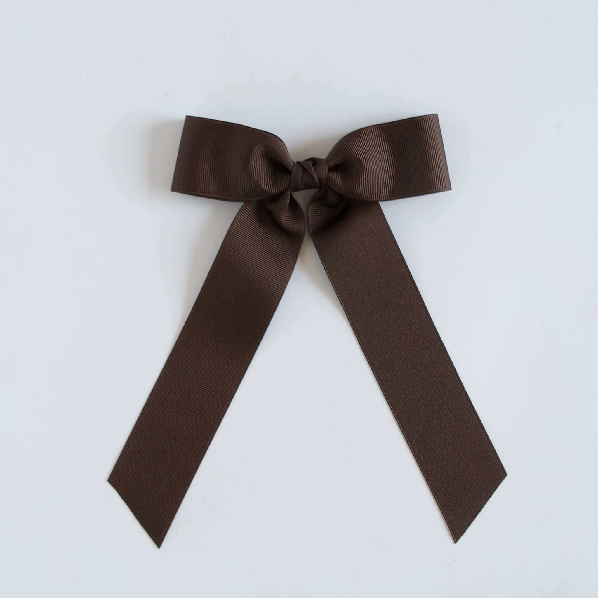 Brown grosgrain Zoe petite bow