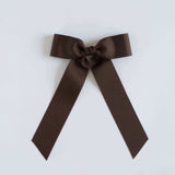 Brown grosgrain Zoe petite bow