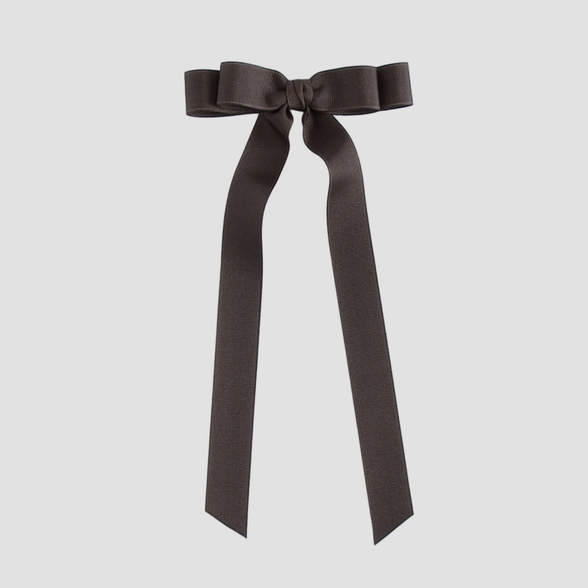 Brown grosgrain Bailee hair bow
