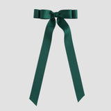 Forest green  bow on a white background