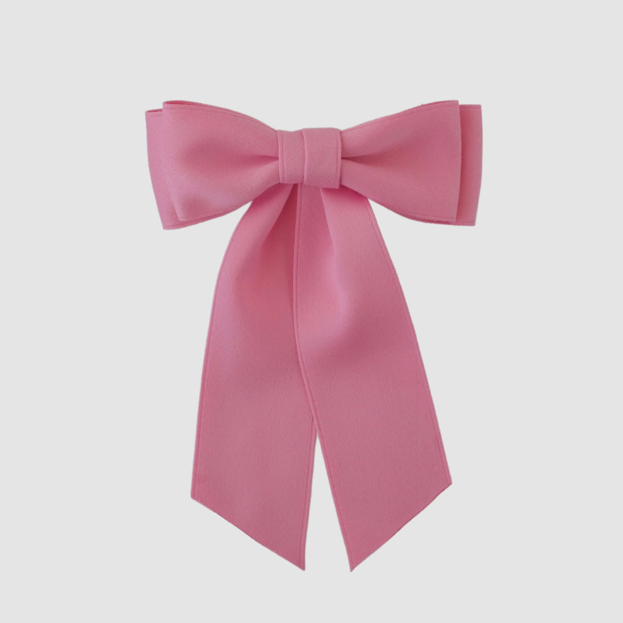 Mia Matte Satin Bow in soft pink, eco-friendly satin, perfect for young girls, toddlers, and women with short hair.