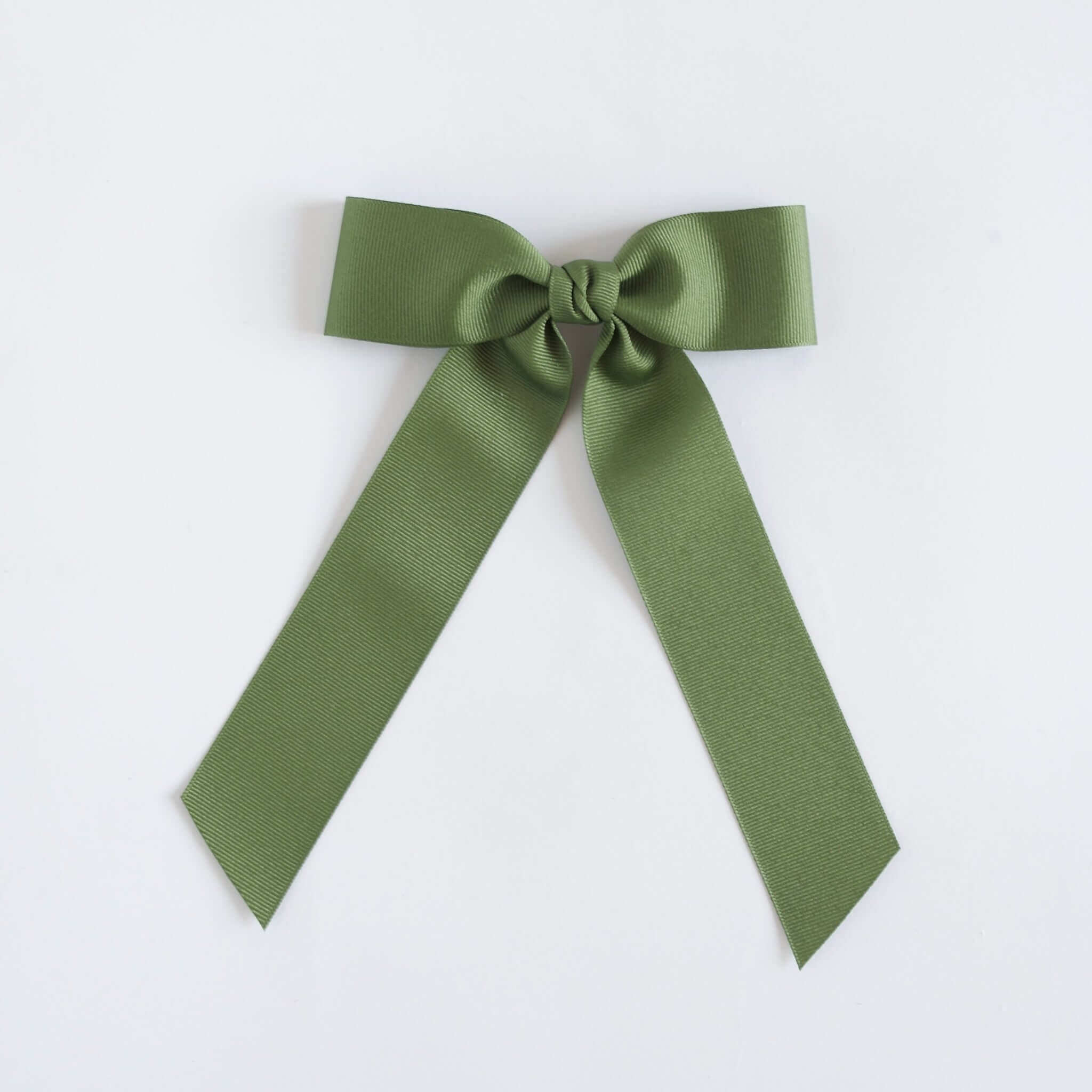 Moss green grosgrain Zoe bow