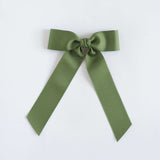 Moss green grosgrain Zoe bow