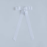 White ribbon bow on a white background
