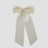Zoe satin bow in ivory