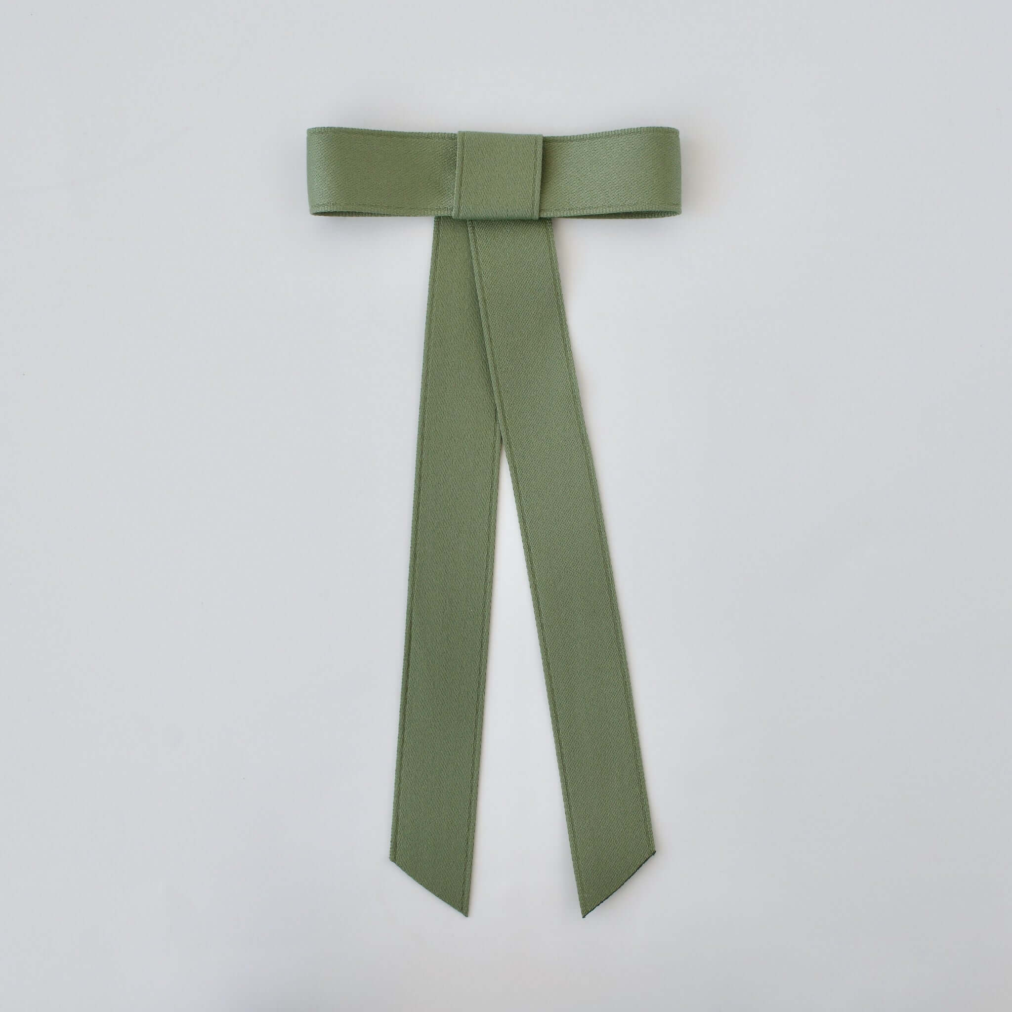 Zoe Mini Matte Satin Bow in eco-friendly recycled ribbon, perfect for stylish hair accessories.