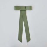 Zoe Mini Matte Satin Bow in eco-friendly recycled ribbon, perfect for stylish hair accessories.