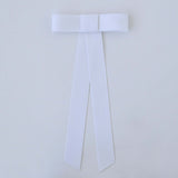 Zoe Mini Matte Satin Bow in white, handmade with sustainable recycled ribbon, ideal for versatile hair styling.