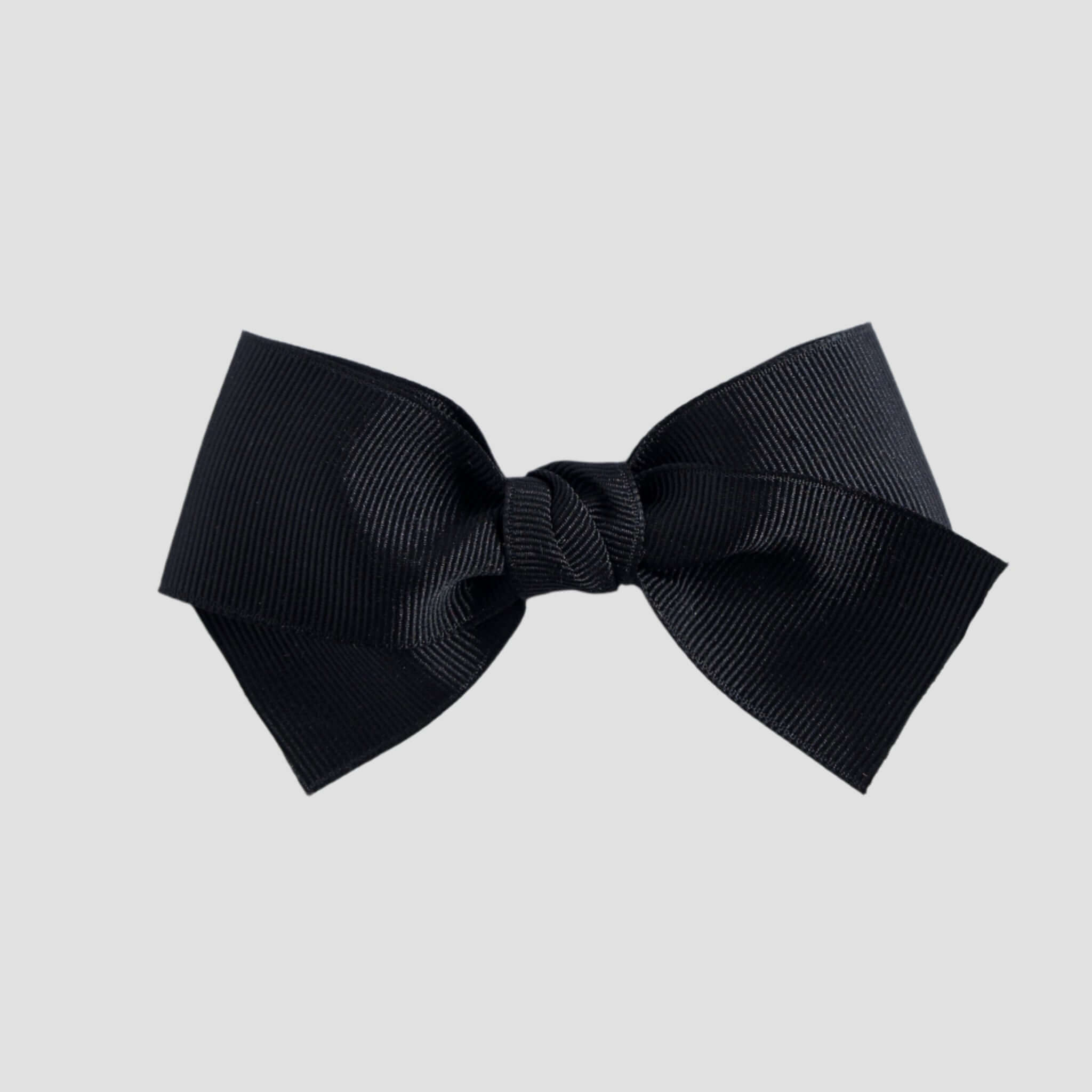 Black bow on a white background