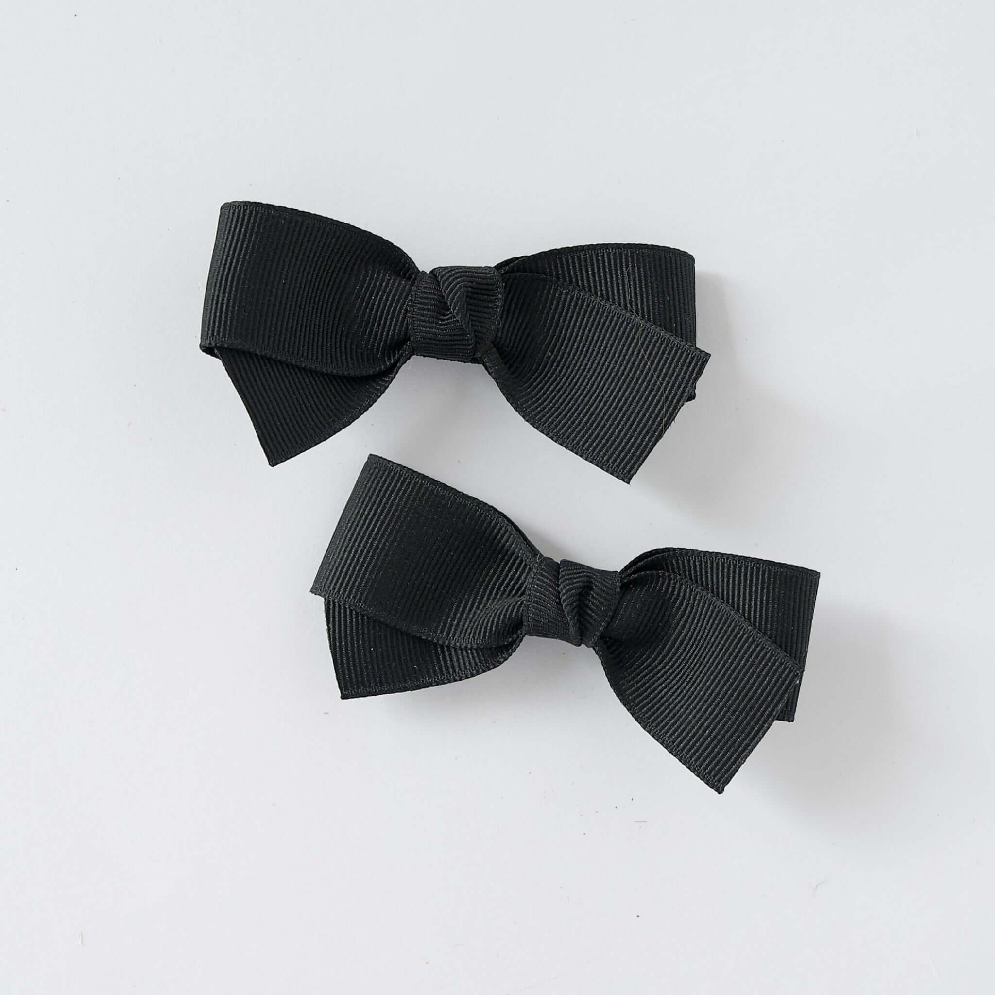 Black grosgrain Kayla pigtail set