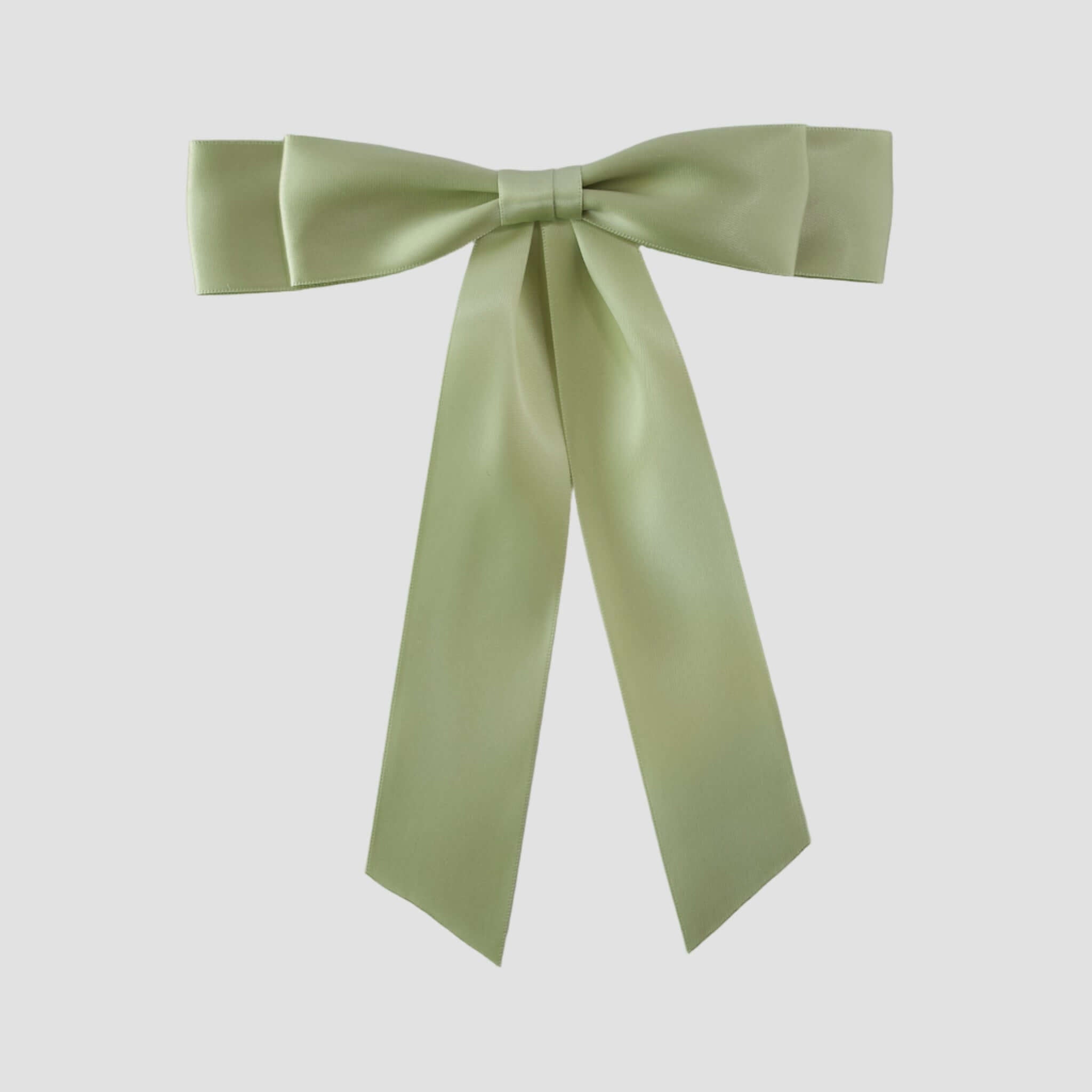 Grace satin bow celadon green