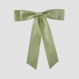Grace satin bow celadon green
