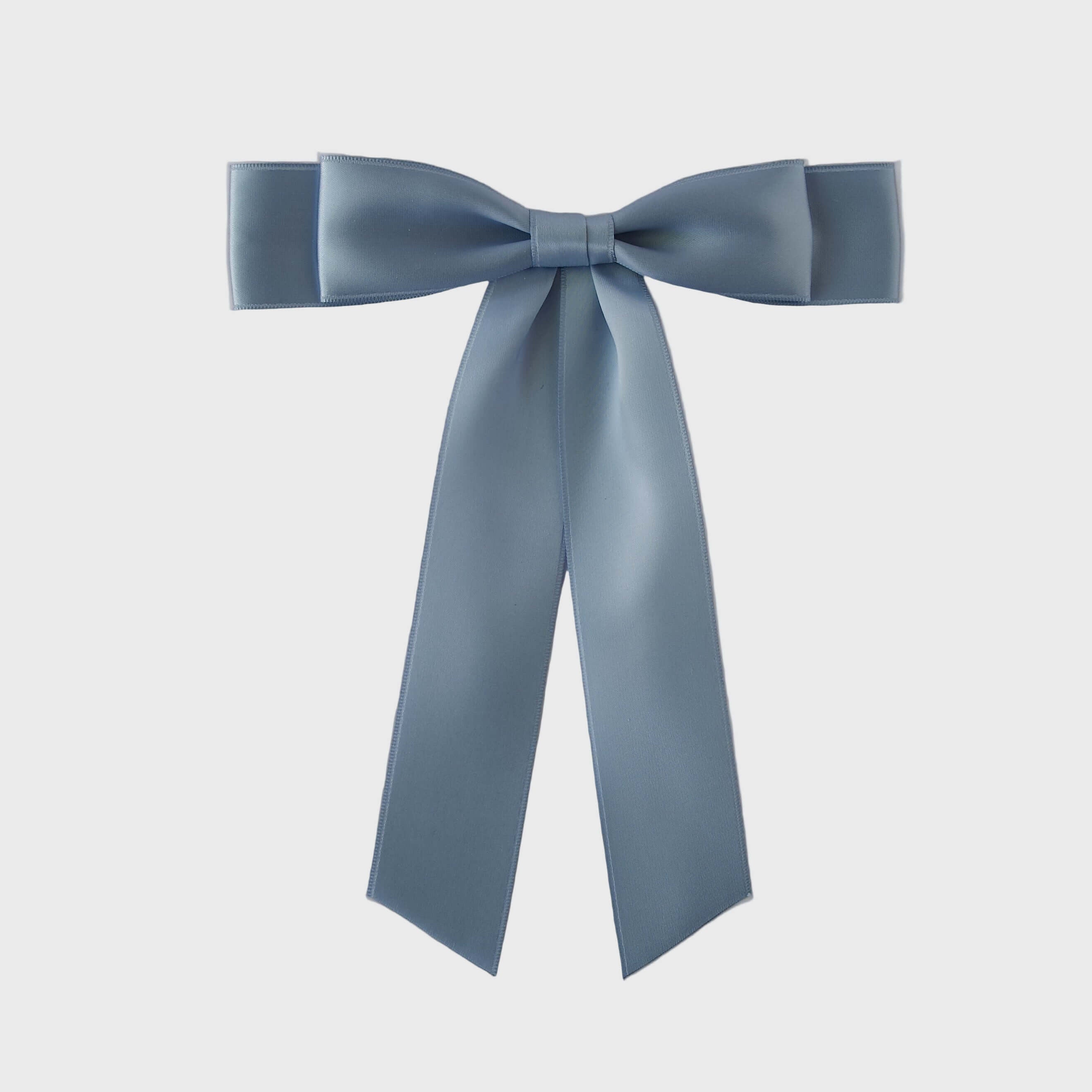 Grace satin bow in French blue