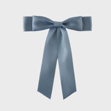 Grace satin bow in French blue
