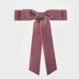 Grandmillennial hair accessories. Elegant velvet hair bow for women.