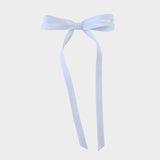 Handcrafted White Olivia Matte Satin Bow, eco-friendly, made from sustainable recycled matte satin ribbon, perfect for all occasions.