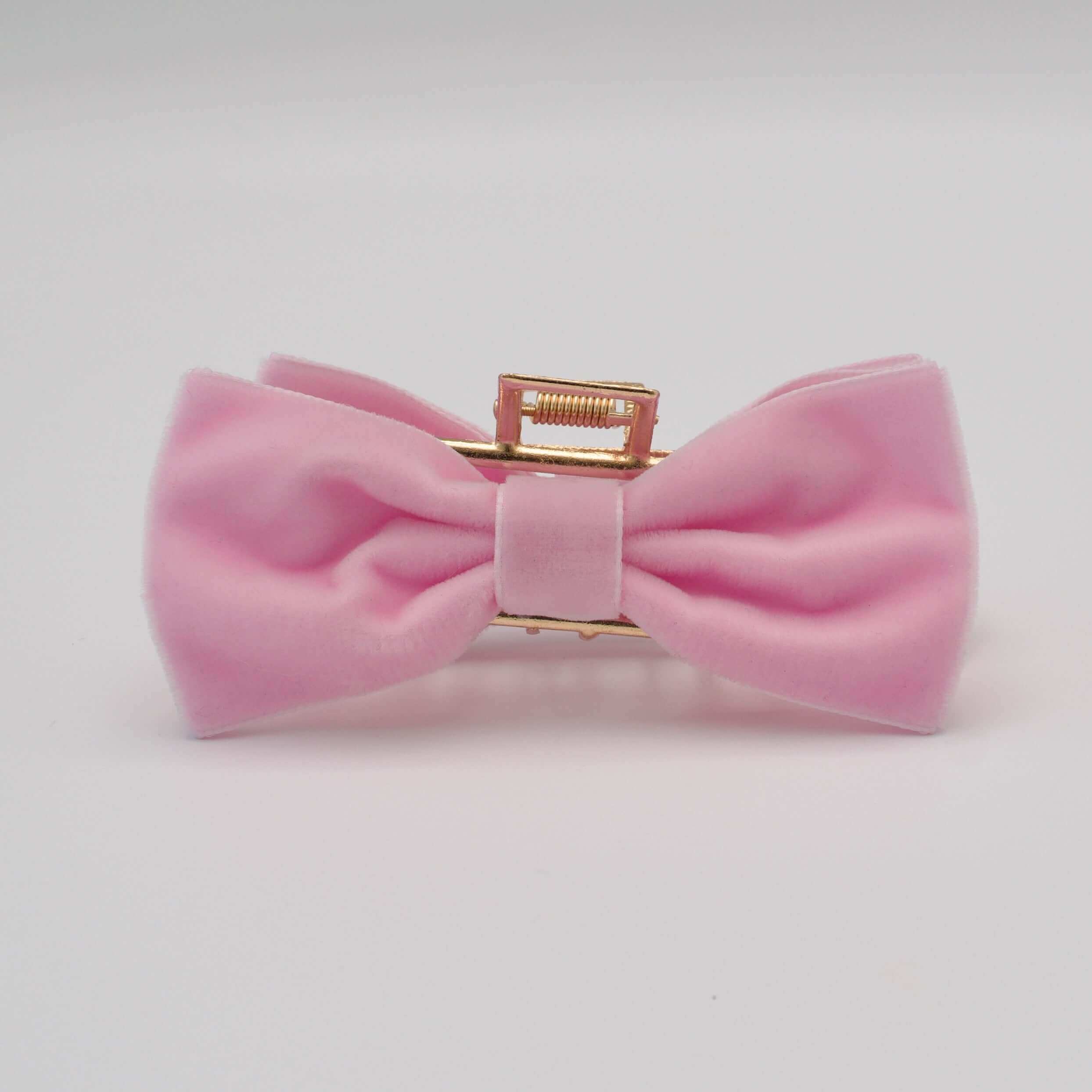 Velvet Bow Claw Clip