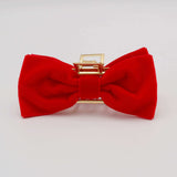 Velvet Bow Claw Clip