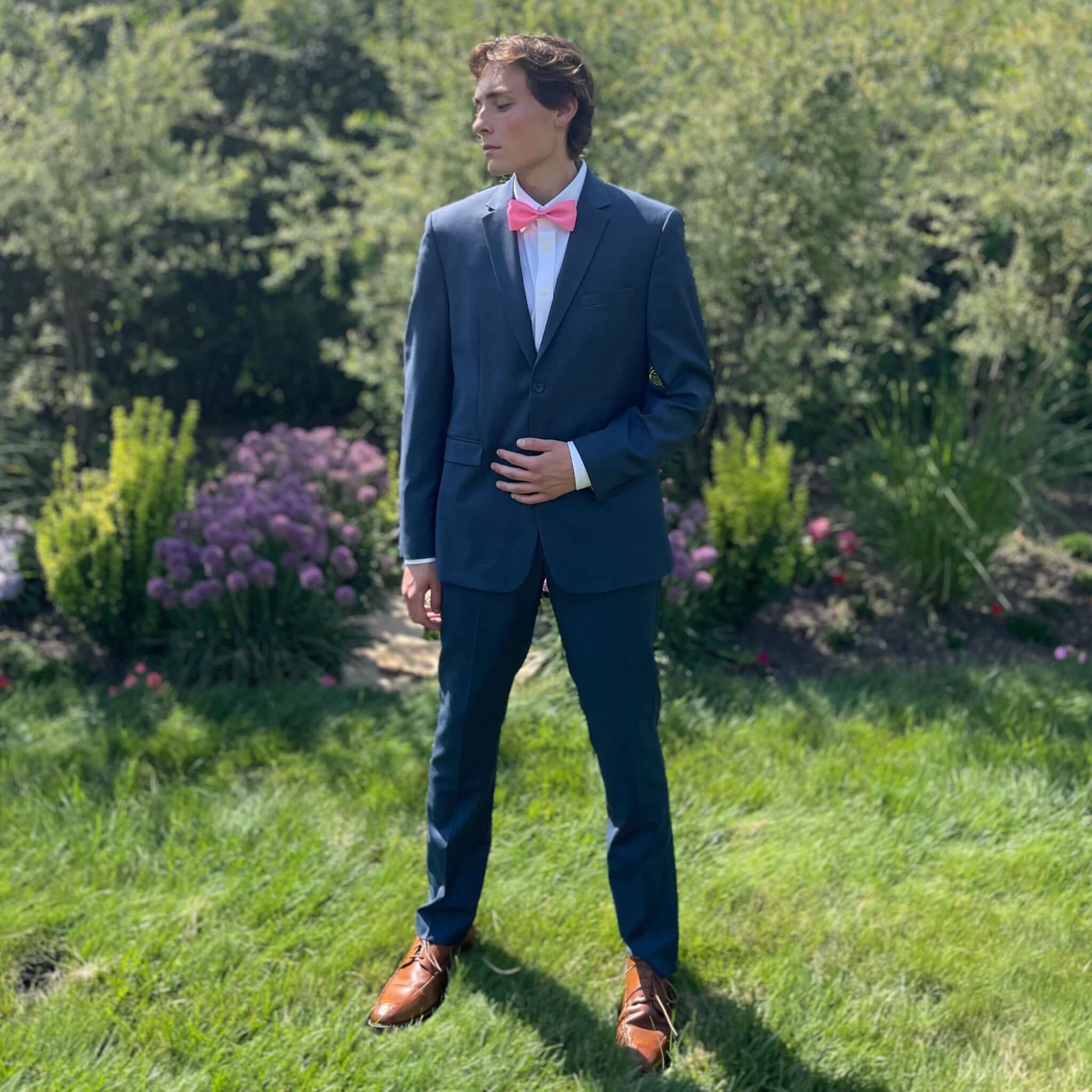 Sustainable matte satin men bow tie- wedding accessory