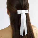 White Zoe Mini Satin Bow