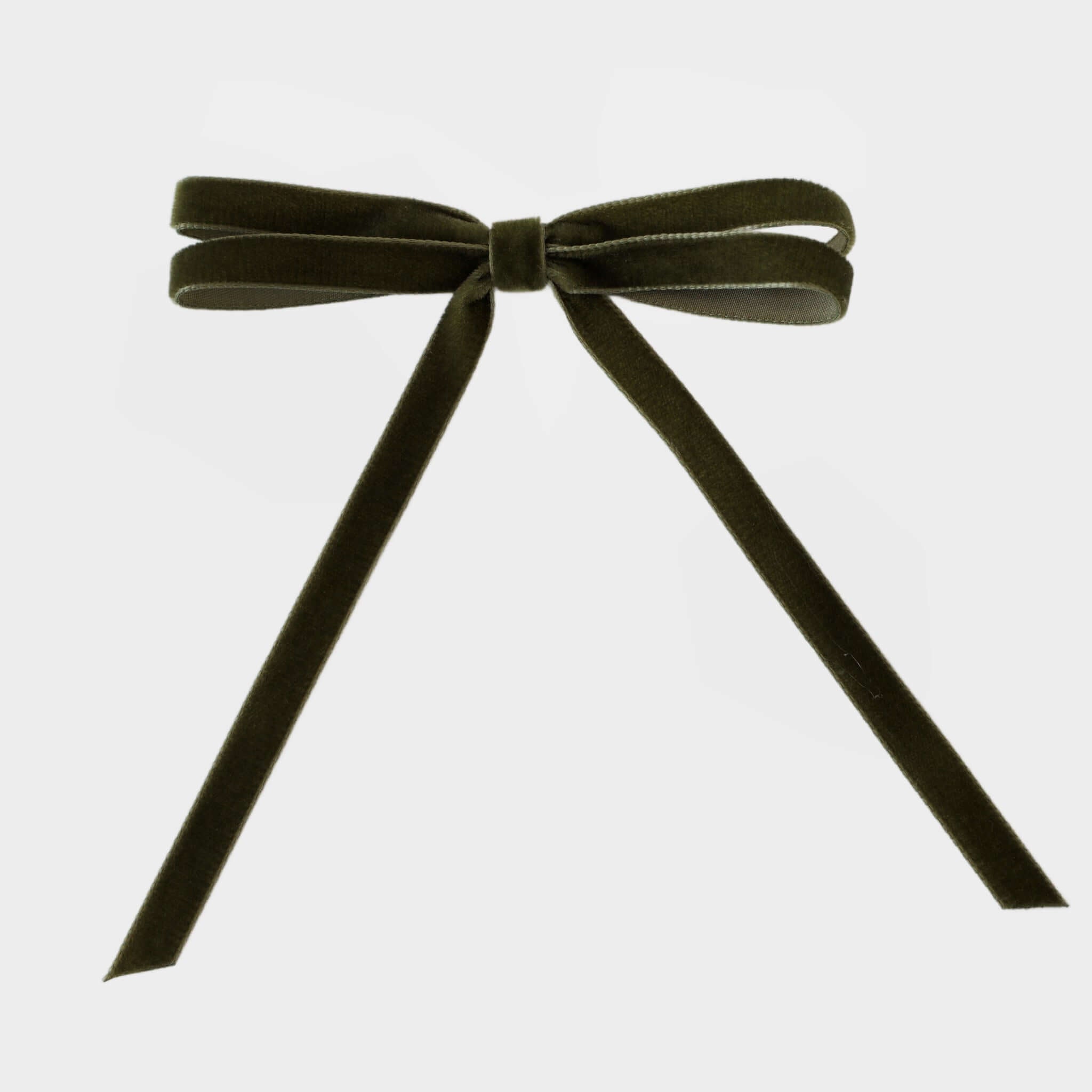 Olive green designer hair accessories.