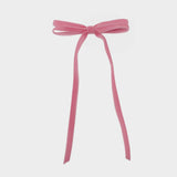 Blush pink velvet bow. Wedding hair accessories.