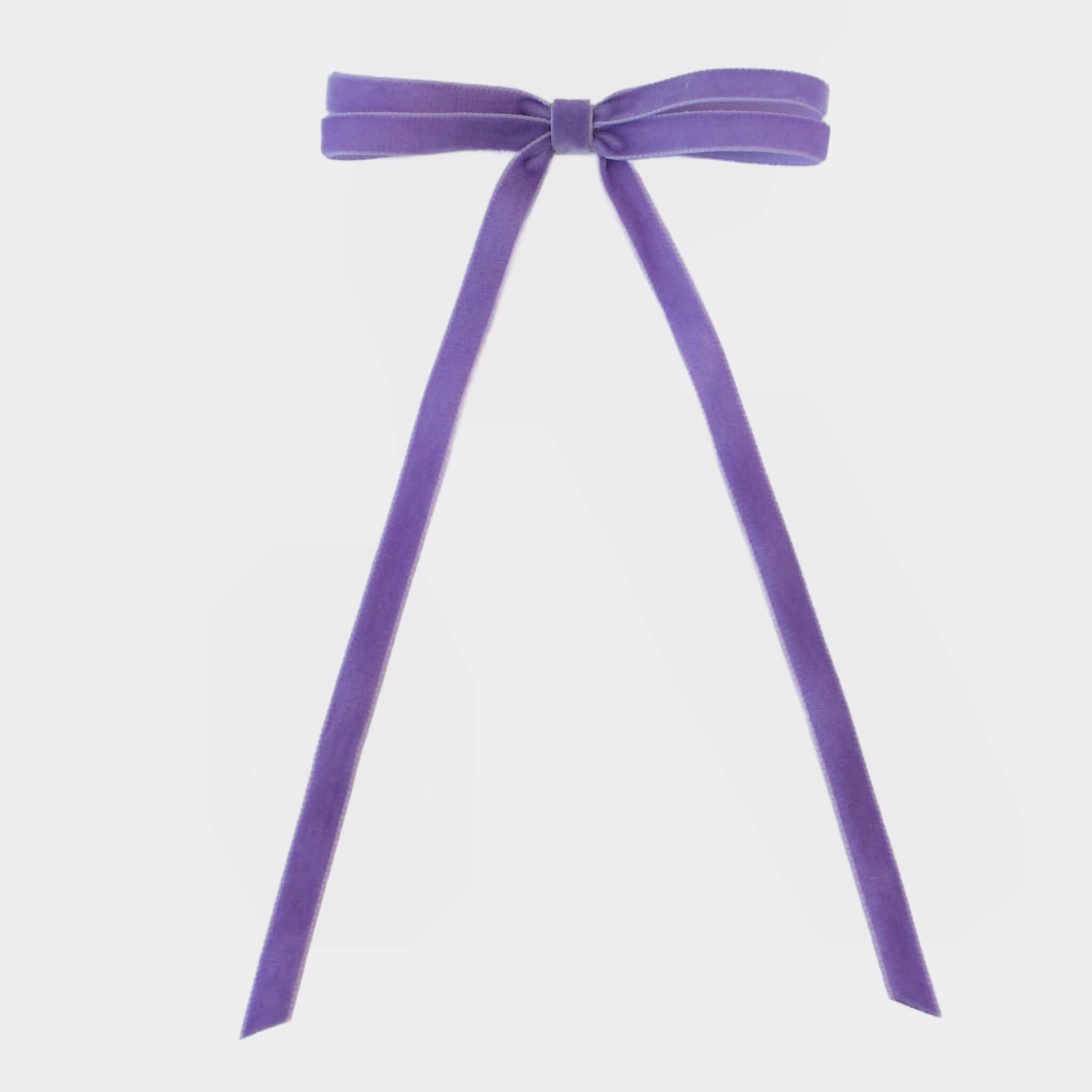 Lavender purple velvet hair bow. Chic hair accessories 2025