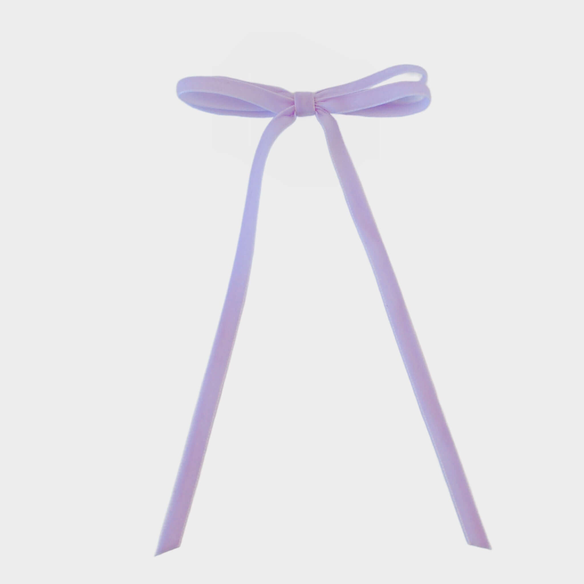 Light purple lilac velvet bow. Sophisticated hair accessories.