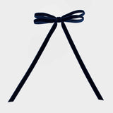 Navy velvet hair bow. Work-Friendly hair accessories.