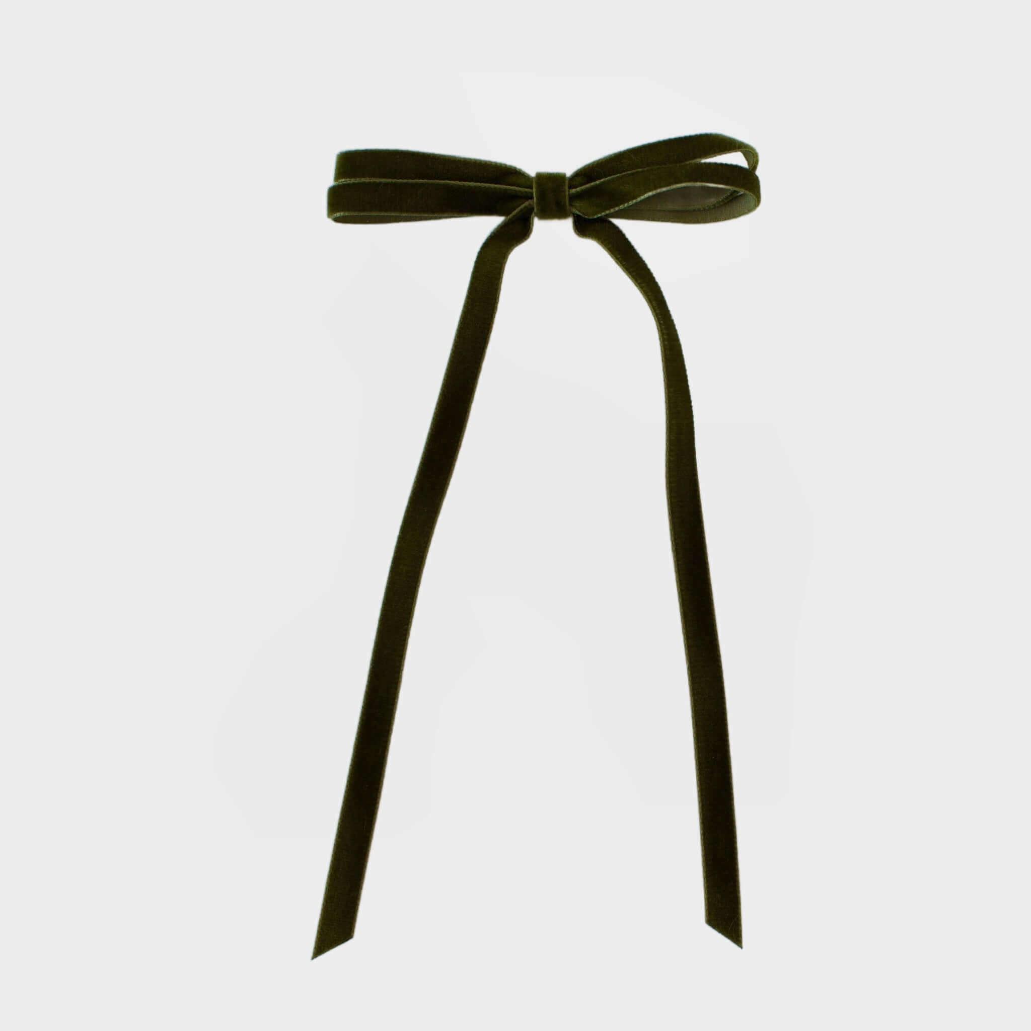 Olive green velvet bow. Luxury Hair Accessories for Women.