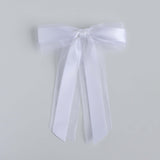 White Satin & Organza Zoe Petite Bow