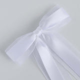 White Satin & Organza Zoe Petite Bow