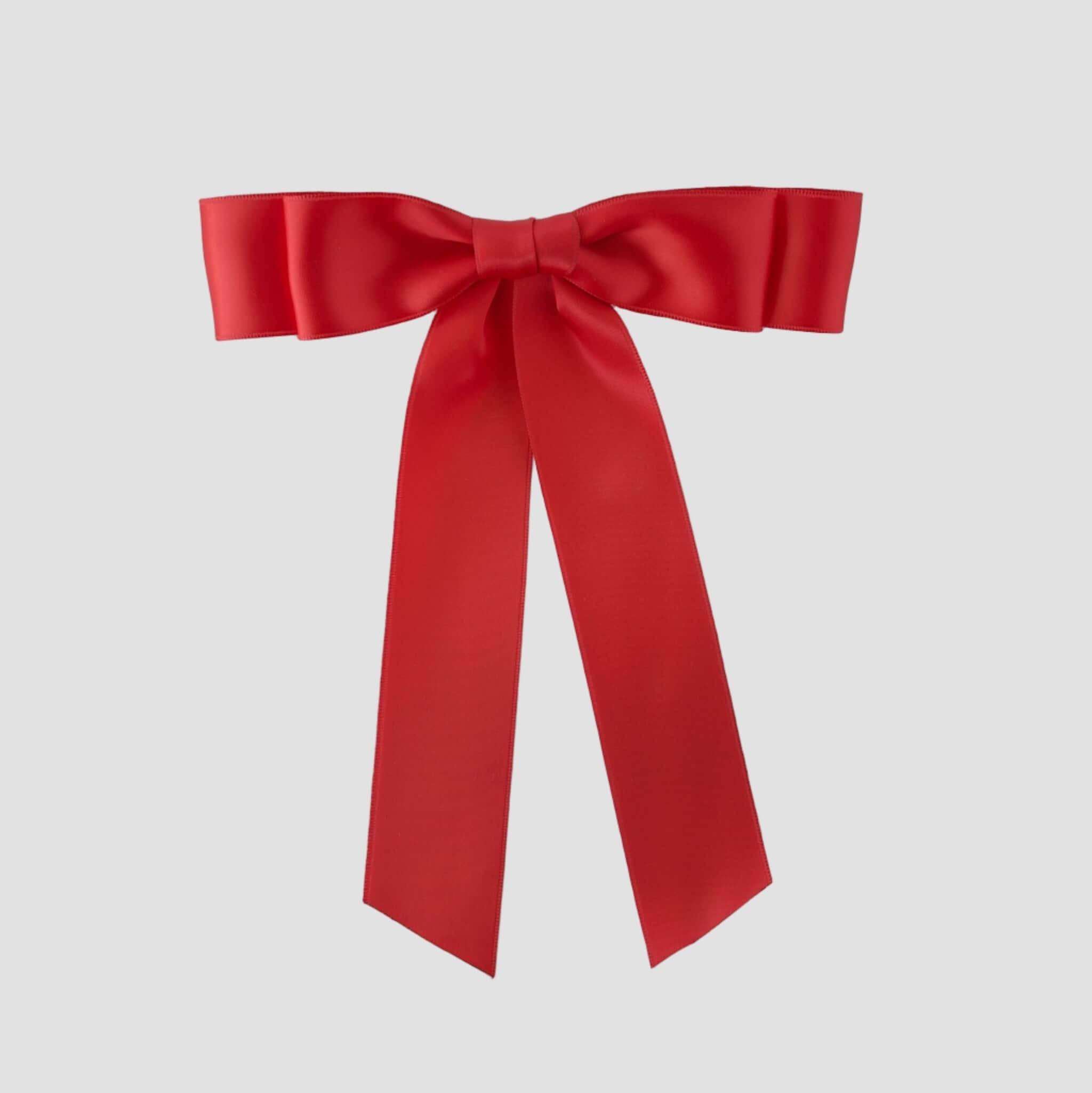 Grace satin bow in red