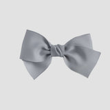 Silver gray bow on a white background