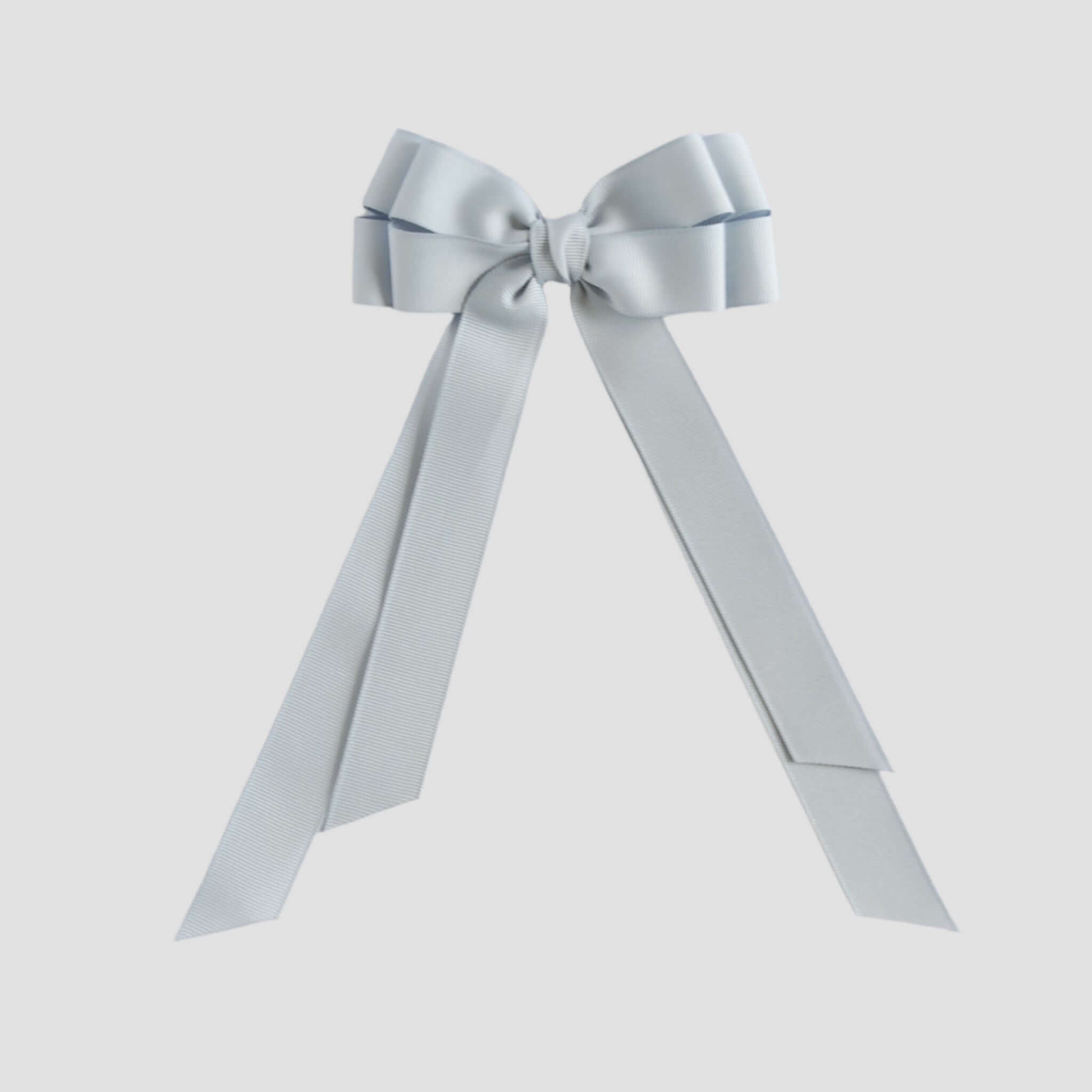 Silver bow on a white background