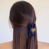 Retro claw clip hair bow. Trending hair accessories for girls.