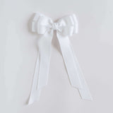 White bow on a white background