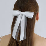 White Satin & Organza Zoe Petite Bow