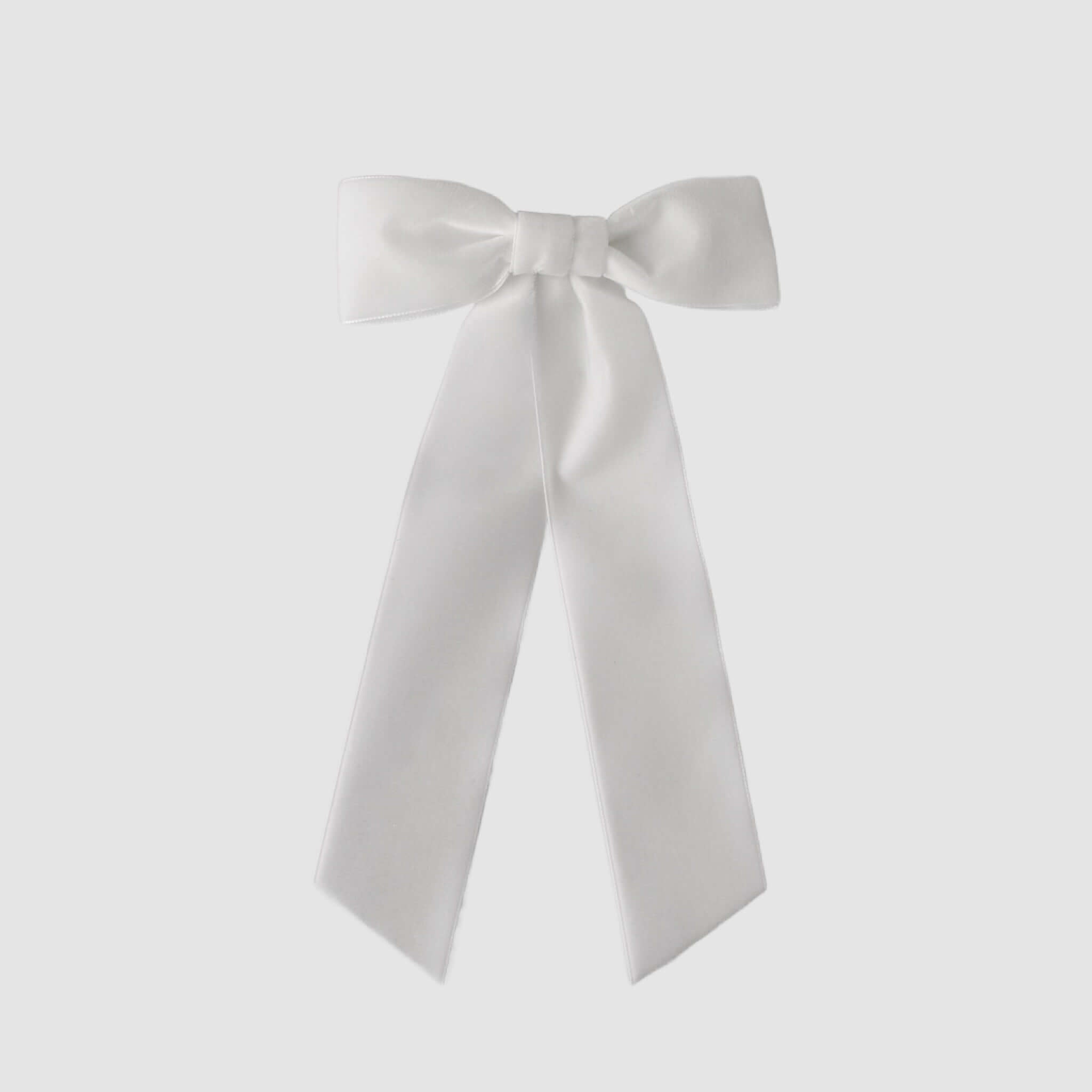 Zoe White Velvet Bow | hair accessories for brides