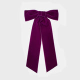 fuchsia pink velvet bow | statement hair accessories