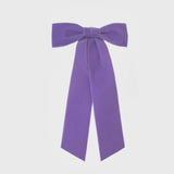 Velvet ribbon bow in lavender | designer hair accessories