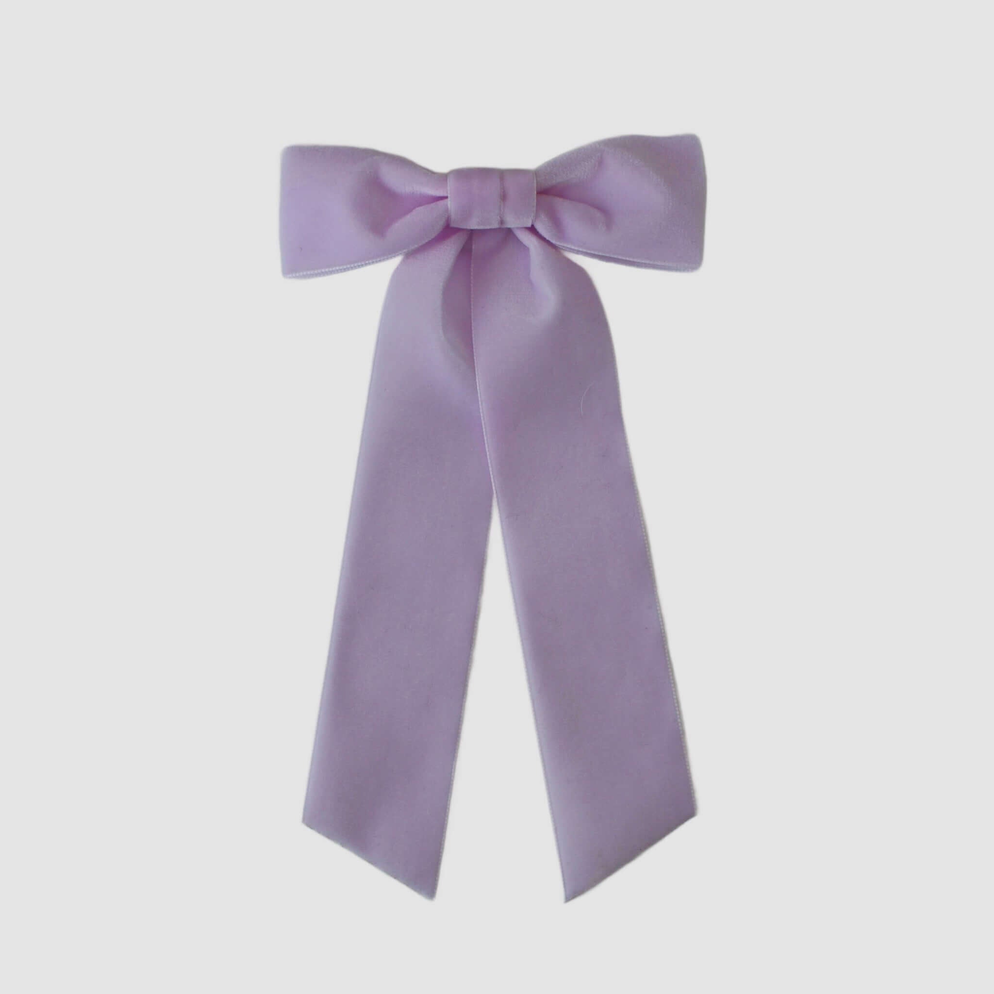 lilac velvet ribbon bow | Everyday hair bows