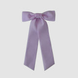 lilac velvet ribbon bow | Everyday hair bows