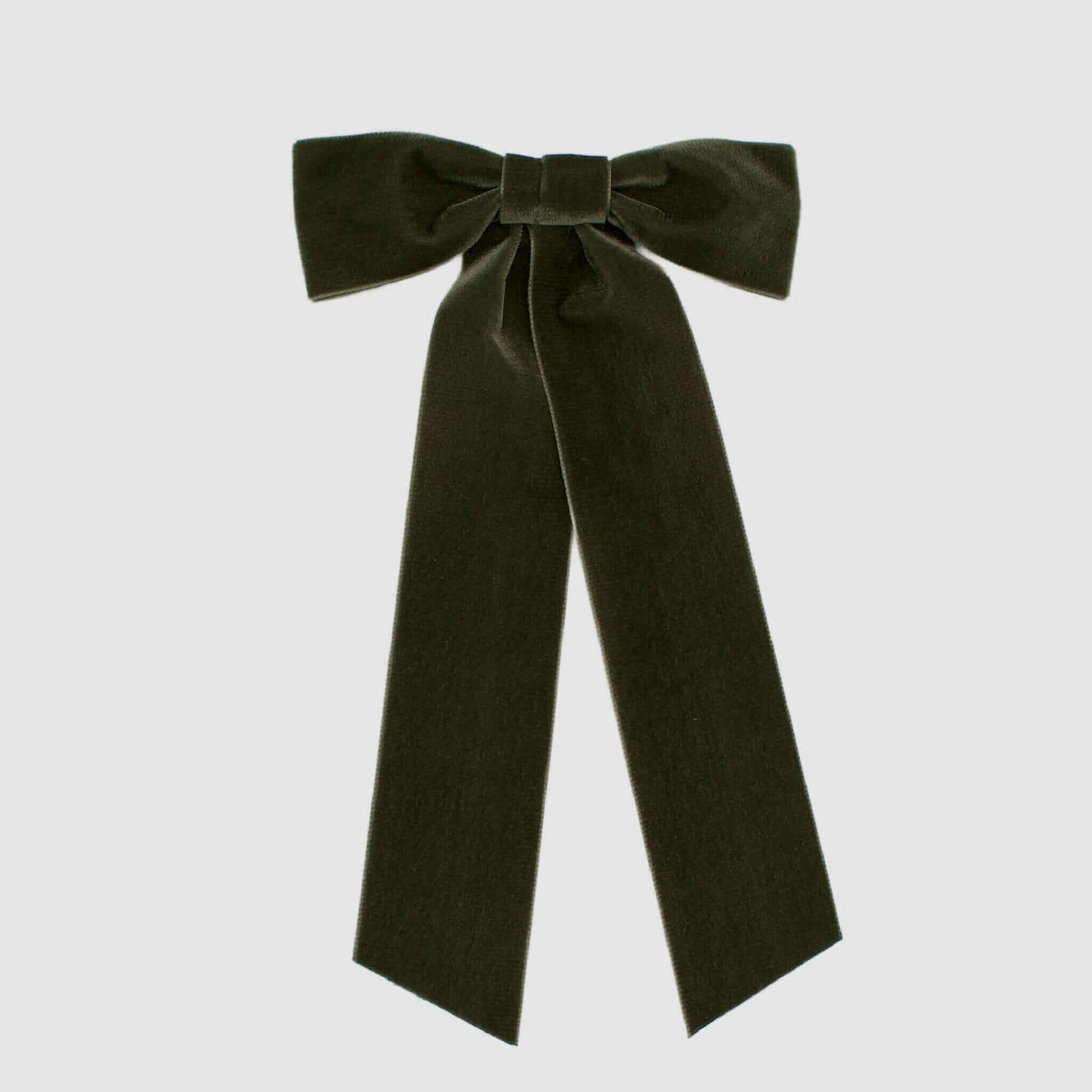 olive green velvet bow | wedding hair accessories
