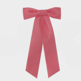 rose pink long tail hair bow | shop hair accessories online