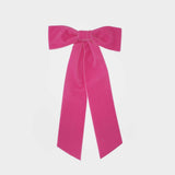 Shocking Pink Velvet Ribbon Bow | everyday hair accessories
