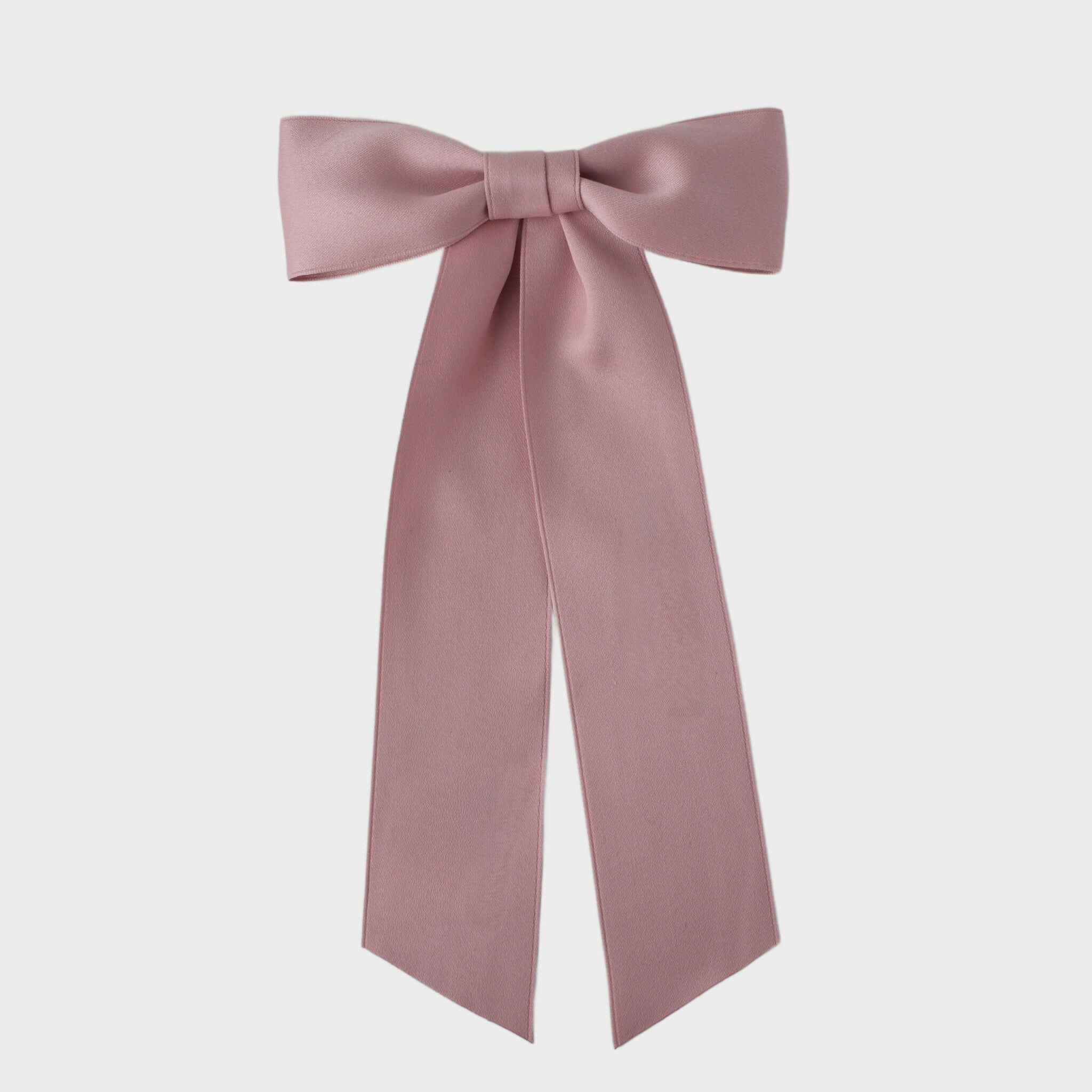 Zoe Matte Satin Bow, oversized long tail handmade hair bow in sustainable recycled matte satin ribbon, perfect for weddings and everyday wear.
