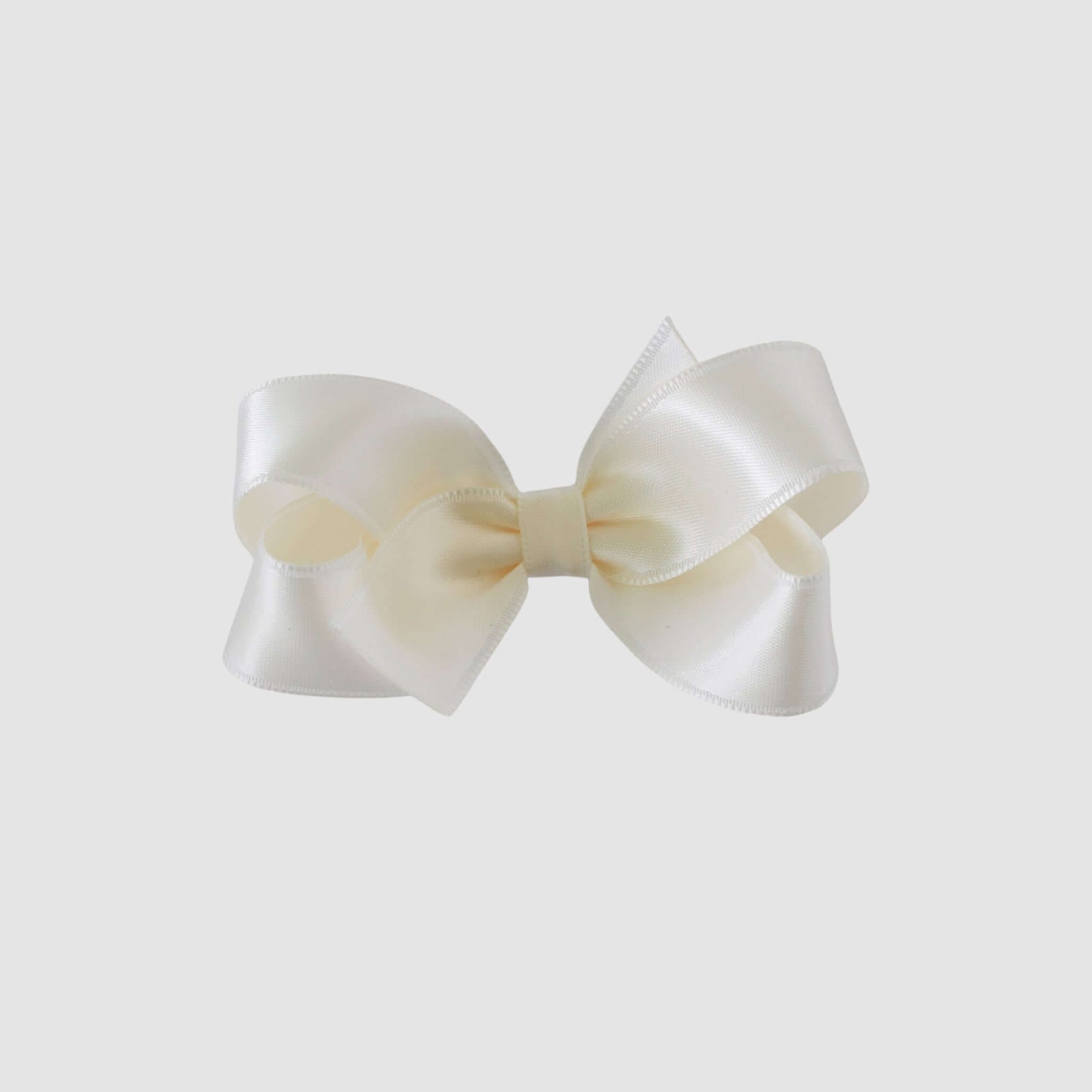 Ivory 3 inch Satin Penelope Bow Clip | Headband