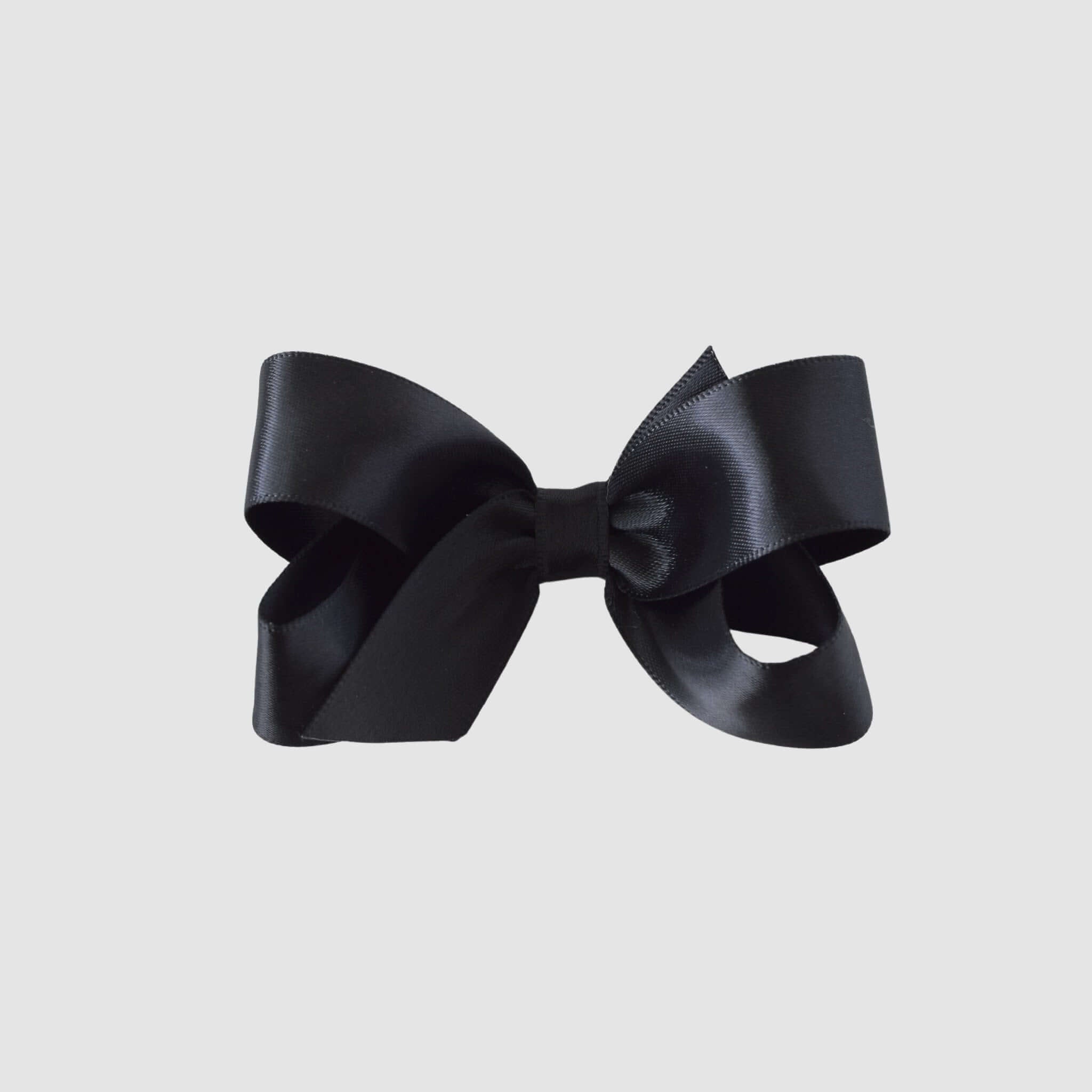 Black 3 inch Satin Penelope Bow Clip | Headband